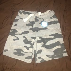 Toddler boy grey camo shorts